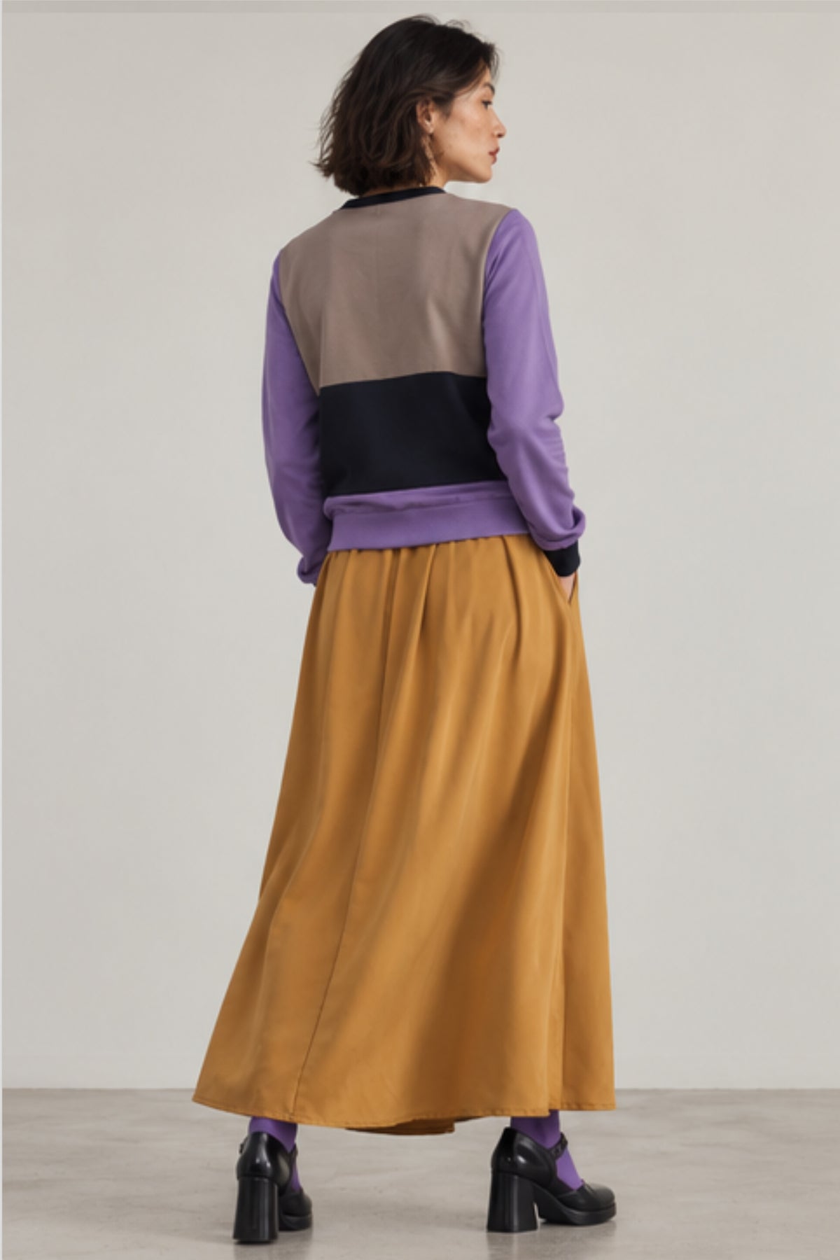 Basic Longsleeve color blk violett