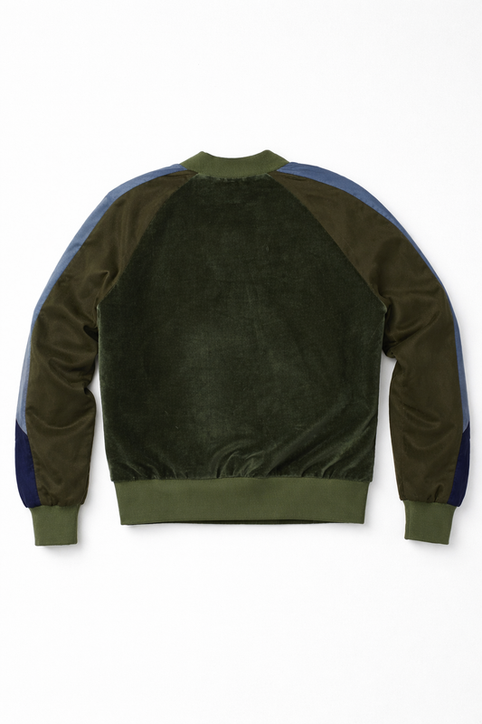College Jacket Back2Cool green Velvet