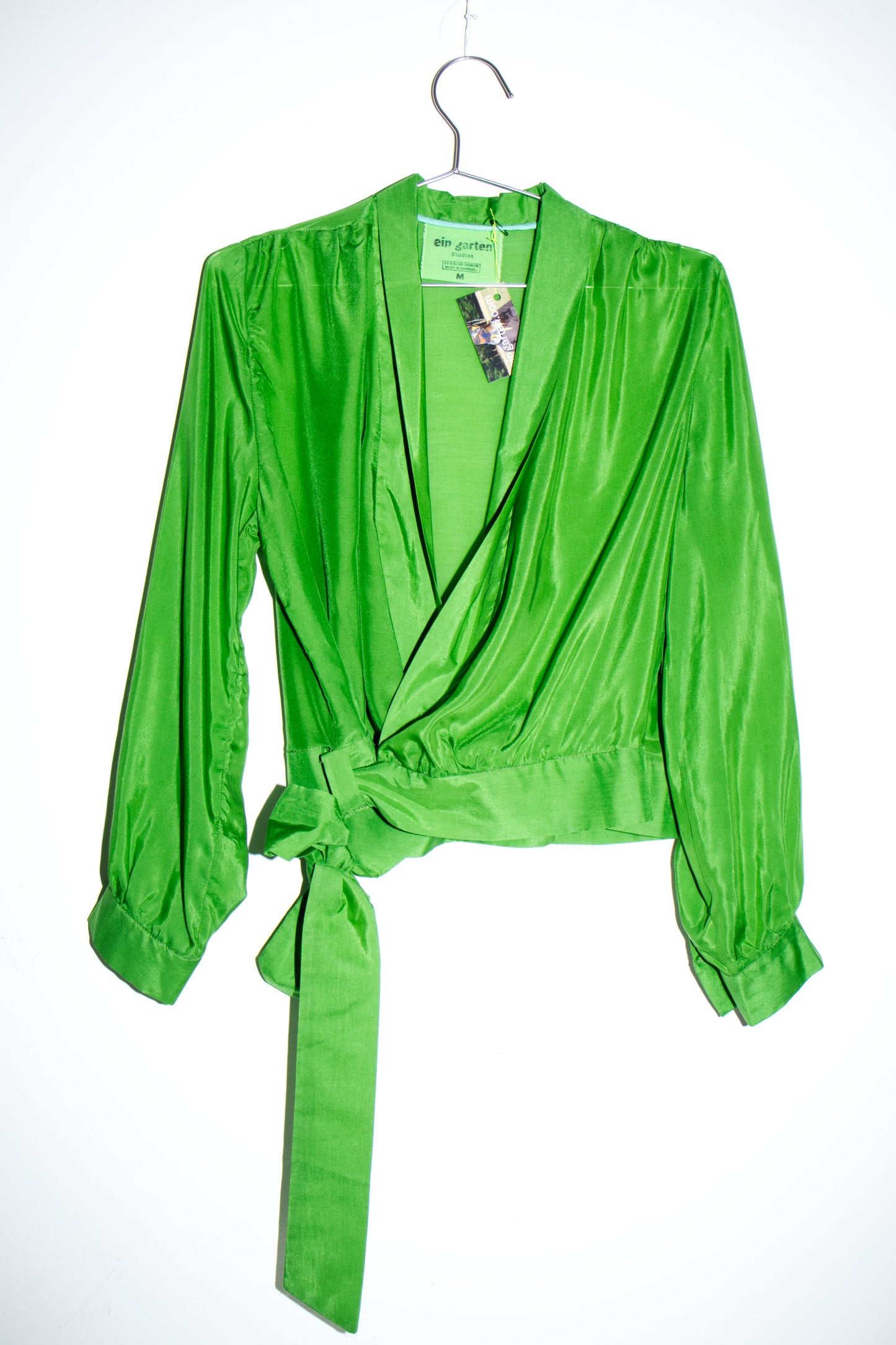 Wrapblouse iridescent green