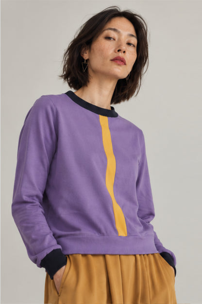 Basic Longsleeve color blk violett