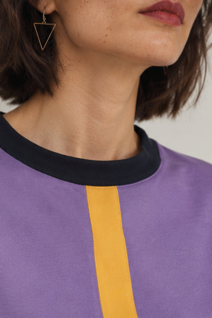 Basic Longsleeve color blk violett