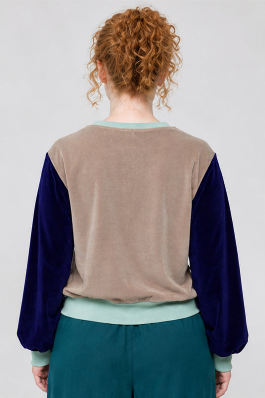 BASIC LOOSEFIT JUMPER VELVET ALLOVER