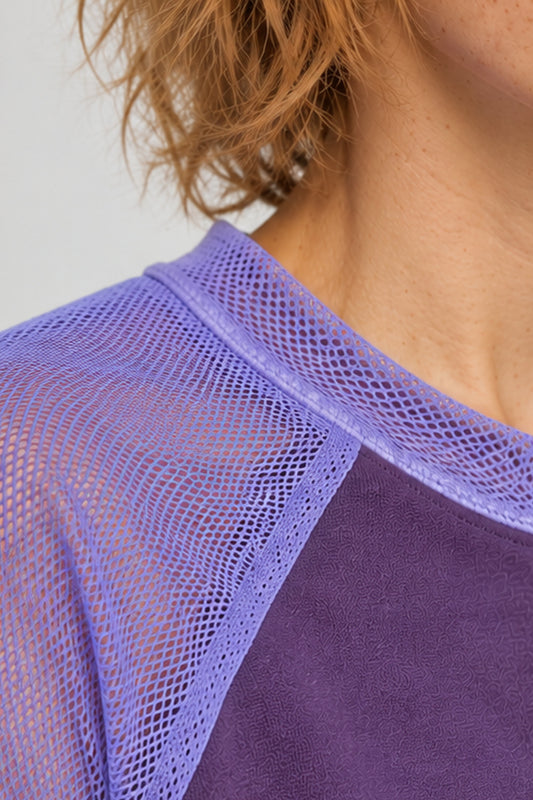 Basic Raglan Longsleeve Mesh lila