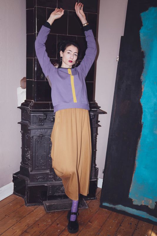 Basic Longsleeve color blk violett