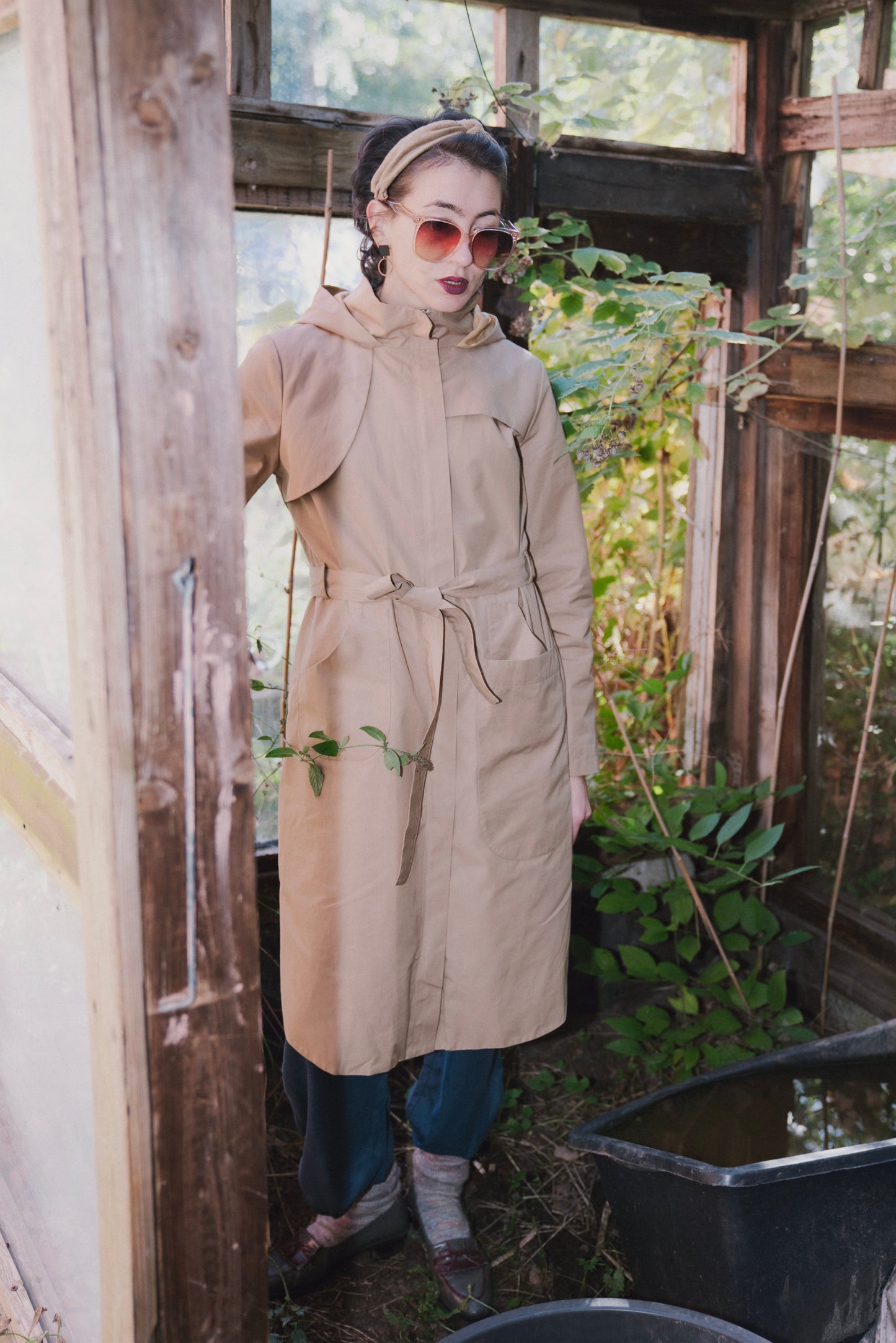 DROPS RAINCOAT camel beige