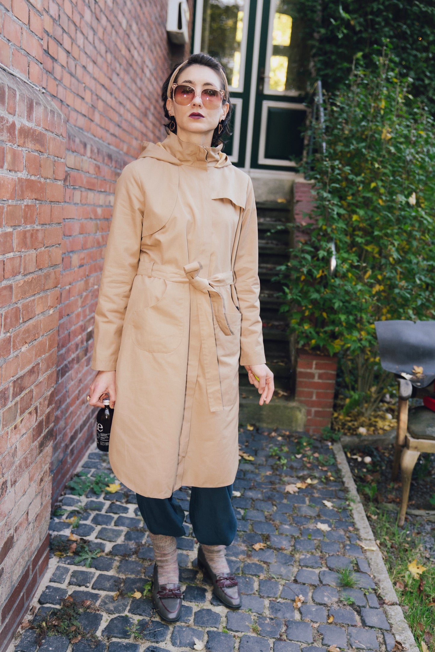 DROPS RAINCOAT camel beige