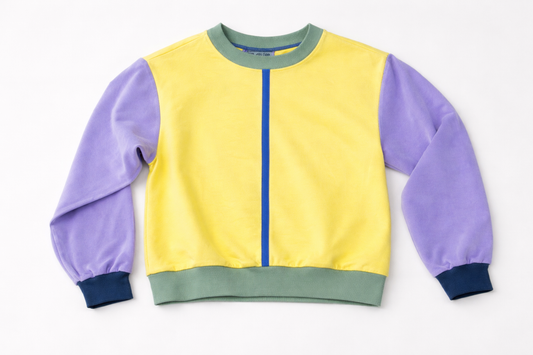 BASIC LOOSEFIT JUMPER VANILLA & BLUEBERRY ICE CREAM