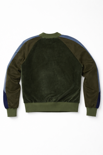 College Jacket Back2Cool green Velvet