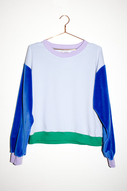 BASIC LOOSEFIT JUMPER LIGHT BLUEBERRY