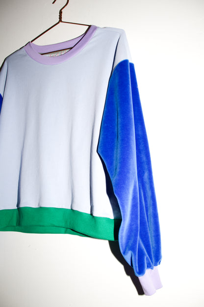 BASIC LOOSEFIT JUMPER LIGHT BLUEBERRY