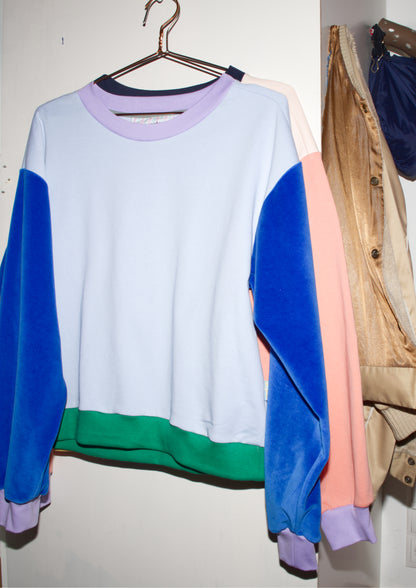 BASIC LOOSEFIT JUMPER LIGHT BLUEBERRY