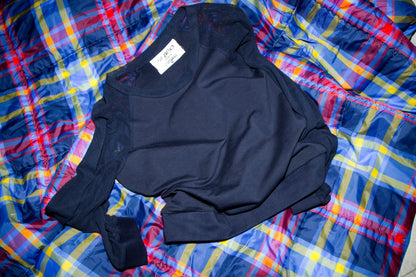 BASIC RAGLAN MESH SHIRT DARK BLUE