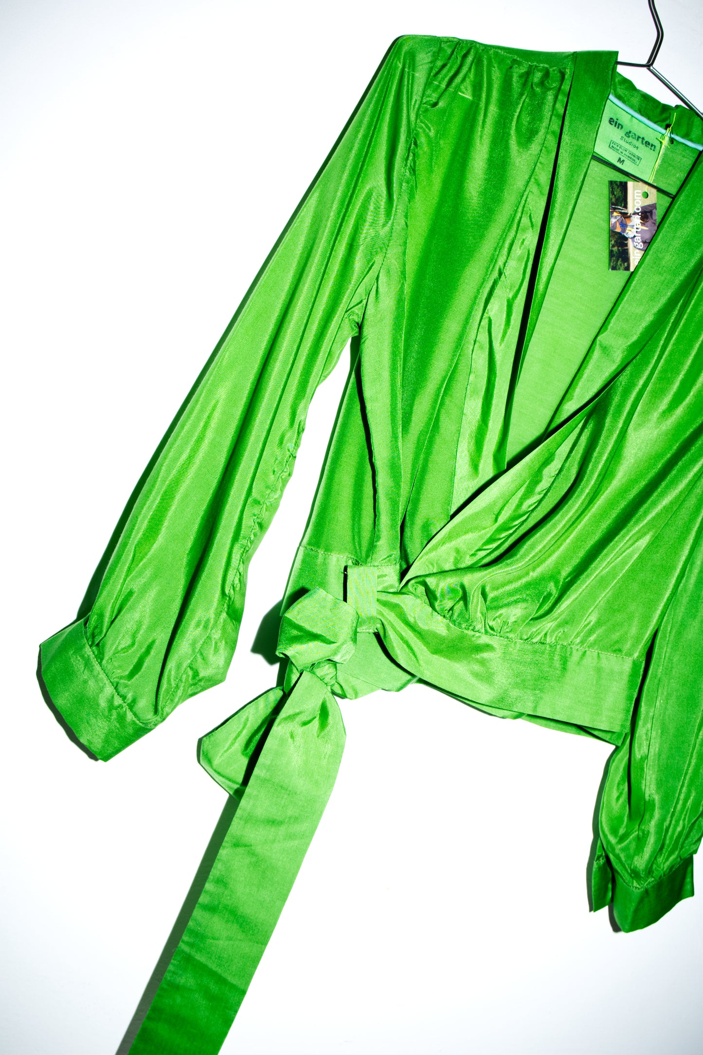 Wrapblouse iridescent green