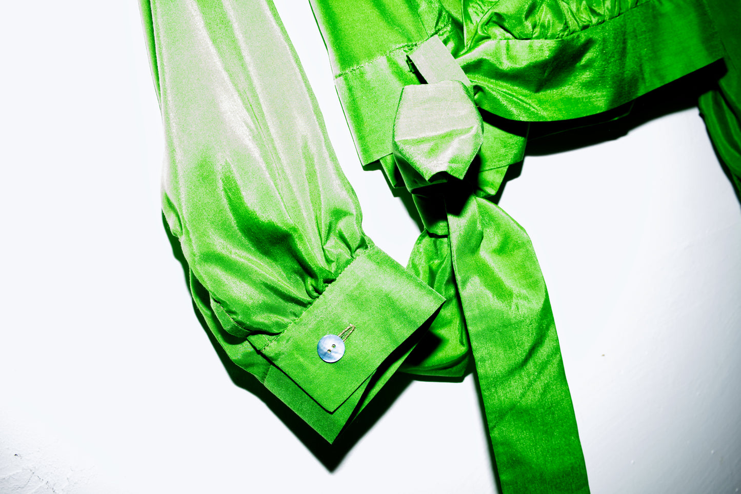 Wrapblouse iridescent green