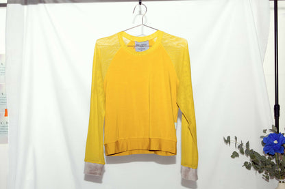 Basic Raglan Longsleeve Mesh sonnengelb
