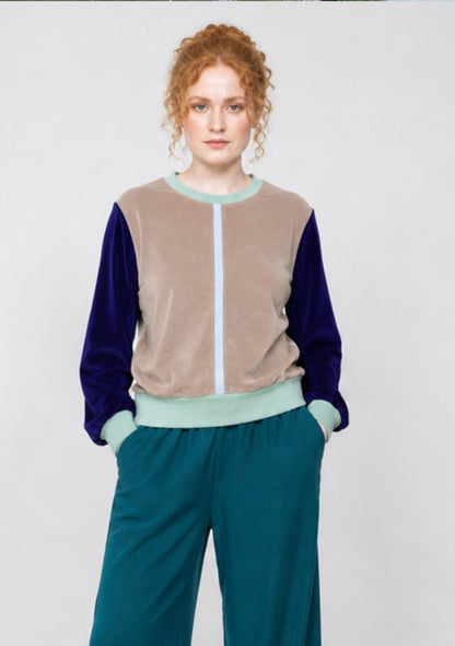 BASIC LOOSEFIT JUMPER VELVET ALLOVER