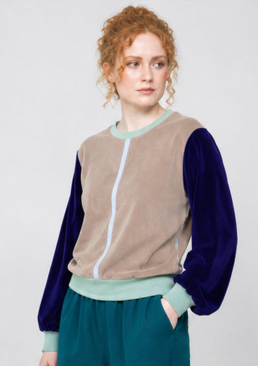 BASIC LOOSEFIT JUMPER VELVET ALLOVER