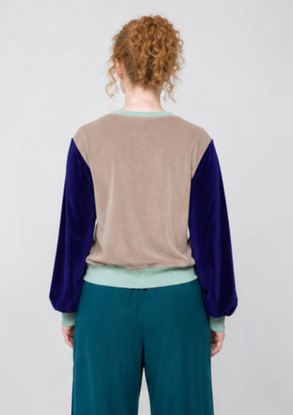 BASIC LOOSEFIT JUMPER VELVET ALLOVER